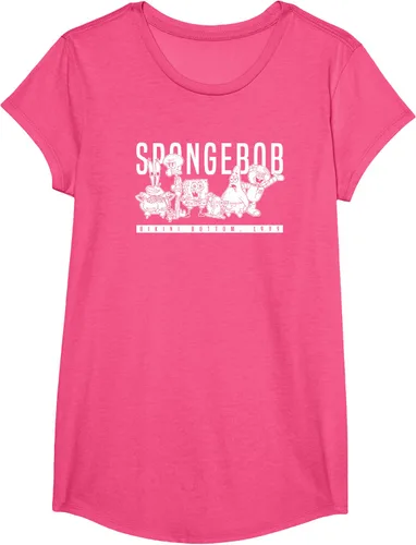 Vista 18 de Bob Esponja Vintage Group Simple Logo Camiseta, Negro