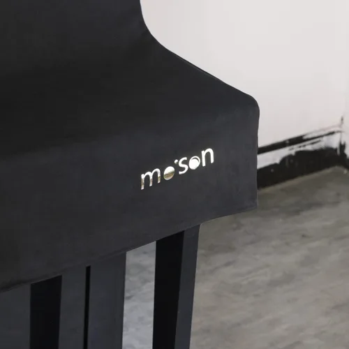 Vista 4 de Protege tu piano con el paño de cubierta vertical mooson para piano, cubierta antipolvo para teclado de piano todo incluido (en blanco)