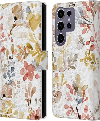 Vista 43 de Head Case Designs Officially Licensed Ninola Beige Wild Grasses Leather Wallet Case Compatible with Samsung Galaxy A07 4G