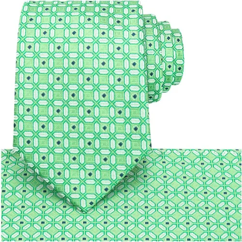 Vista 72 de KissTies Mens Checkered Tie Set Solid Color Festive Necktie + Pocket Square