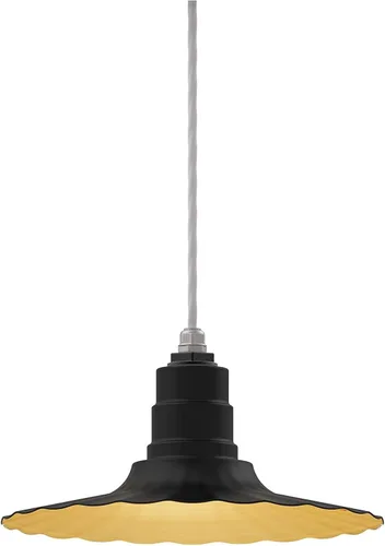 Vista 73 de Steel Lighting Co. Colgante Eagle Rock Lámpara montada en el techo Onda radial de 16 pulgadas vástago de 12 pulgadas Acero resistente