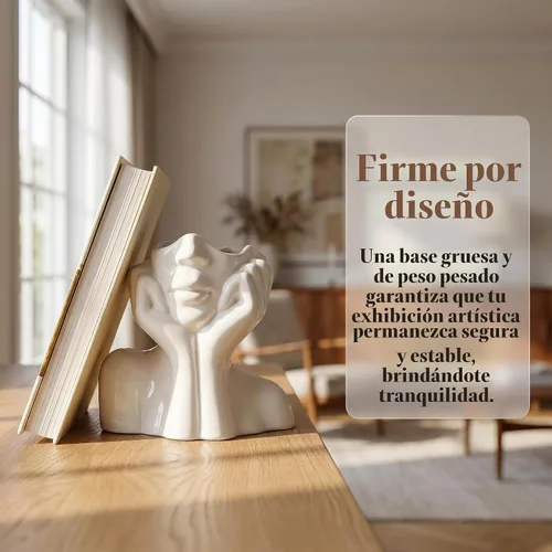 Vista 4 de Jarrón de cerámica con forma de mujer, ideal para decoración de estante, moderno florero para decoración de mesa, florero pequeño de granja