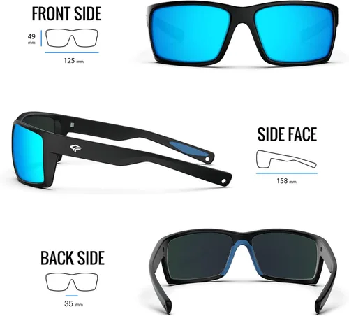 Vista 2 de TOREGE Gafas de sol polarizadas deportivas para hombres y mujeres, marco flexible, ciclismo, correr, conducir, pesca, montañismo, TR24