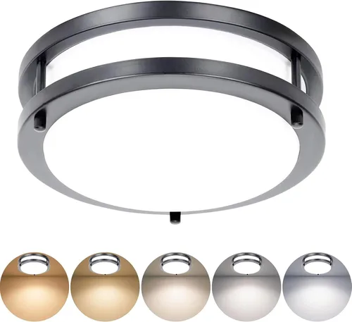 Vista 11 de Drosbey Lámpara de techo LED regulable de 30 W, lámpara de cocina, luces de techo para dormitorio, baño, 3000 K/4000 K/5000 K seleccionable, súper