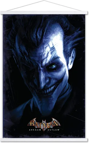 Vista 18 de Trends International DC Comics VIdeo Game - Póster de pared de Arkham Asylum - Joker, 14.725 x 22.375 pulgadas, versión enmarcada de madera