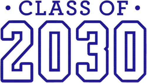 Vista 23 de Senior 2030 Iron On Transfer Shirt Decal, Black Handmade in the USA by Bleacher Spirit