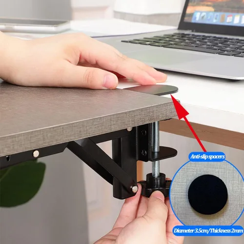 Vista 5 de Abrazadera extensora de escritorio para bricolaje Tablero extensor de escritorio de madera personalizado (tablero no incluido), abrazadera
