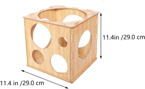 Vista 6 de Operitacx Caja de medición de cubo de globos, herramienta de medición precisa de globos para decoraciones y arcos, fácil de montar y almacenar hecha