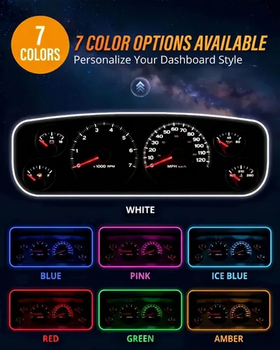 Vista 8 de WLJH - Paquete de 6 bombillas LED para salpicadero, súper brillantes, azules, de gran aspecto, para panel de instrumentos, grupo de luces