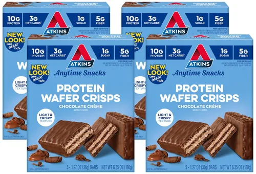 Vista 10 de Atkins Galletas de proteína crocantes, 305405, Peanut Butter, 1