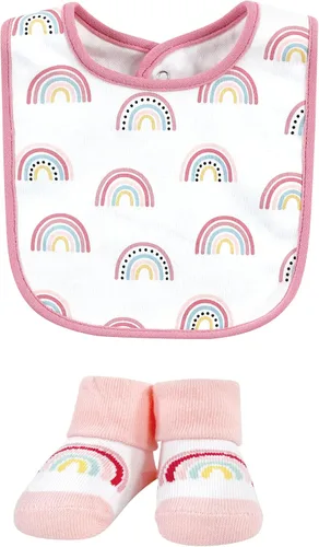 Vista 175 de Hudson Baby Conjunto de babero y calcetines unisex de algodón para bebé