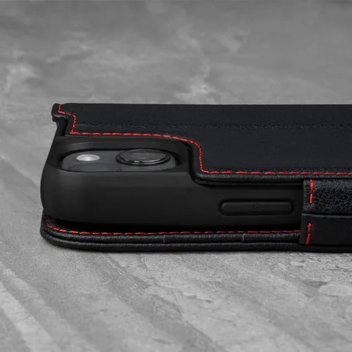 Vista 5 de TORRO Funda compatible con iPhone 13 Mini – Funda de piel premium tipo cartera con soporte y ranuras para tarjetas (negro)