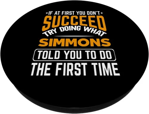 Vista 2 de Simmons personalizado sarcasmo nombre broma divertido personalizado PopSockets intercambiables PopGrip