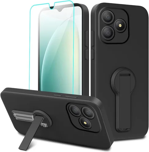 Vista 8 de Compatible con BLU Bold N4 Funda para teléfono, soporte oculto plegable giratorio de 360°, cubierta a prueba de golpes, funda protectora delgada