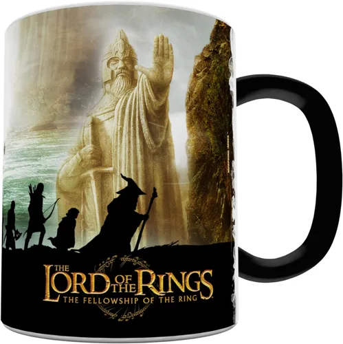 Vista 4 de Morphing Mugs El Señor de los Anillos (La Comunidad del Anillo) Taza de cerámica, color negro