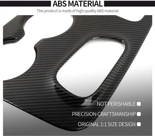 Vista 5 de Voodonala Cubierta de fibra de carbono para panel de palanca de cambios de consola central compatible con Dodge Durango 2018-2020 (2018-2020)