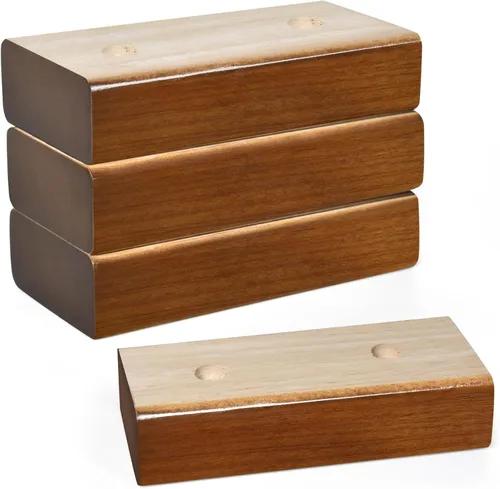 Vista 14 de Elevadores de cama de madera (4 piezas redondas de 2 pulgadas)