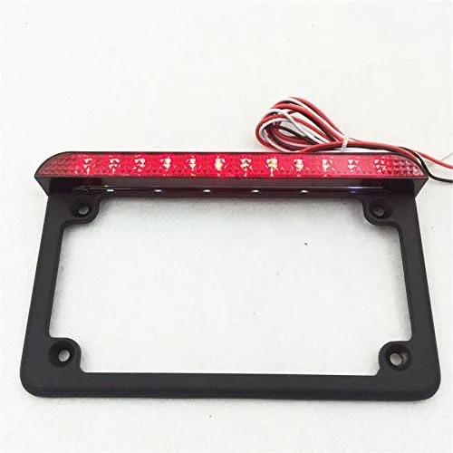 Vista 6 de SMT-Universal compatible con/Suzuki/Yamaha/Kawasaki/Harley Compatible con placa de matrícula LED negra completa de 6 pulgadas Fram Motorcycle
