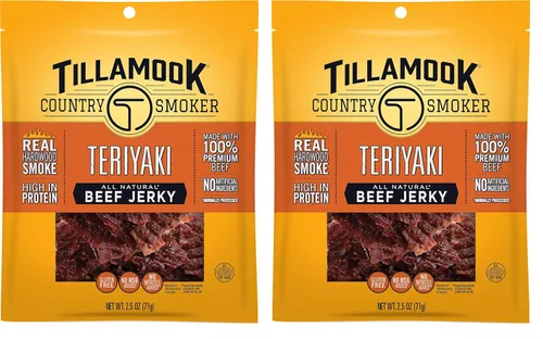 Vista 8 de Tillamook Country Smoker Carne seca de madera dura ahumada con miel, 2.5 onzas (Paquete de 12)