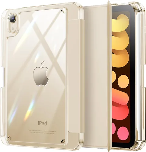 Vista 10 de INFILAND Funda para iPad mini 7, iPad mini 7ª (A17 Pro)/6ª generación de 8.3 pulgadas 2024/2021, parte trasera transparente y funda protectora
