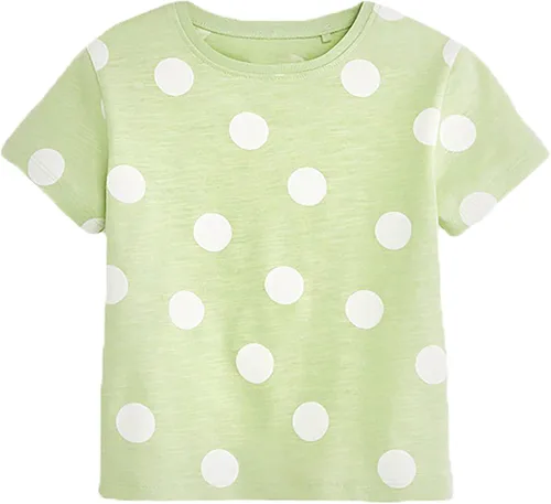 Vista 2 de Camisetas de manga corta para niña pequeña, camisetas de verano de algodón casual, cuello redondo, 2 paquetes