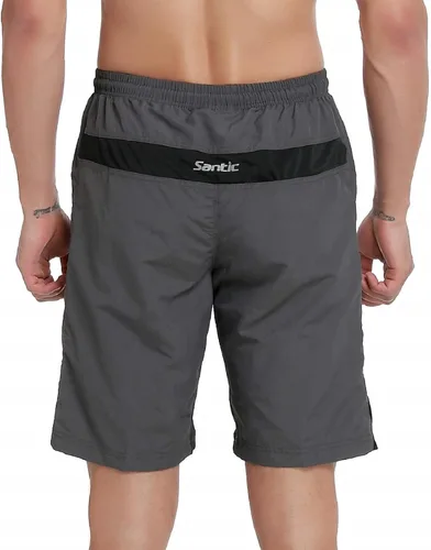 Vista 7 de Santic Coolmax - Pantalones cortos de ciclismo de montaña para hombre coolmax, ligeros