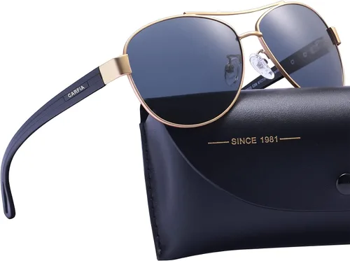 Vista 11 de CARFIA Aviator Polarized Sunglasses for Women UV400 Protection CA3210 Lente degradado azul
