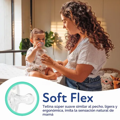 Vista 4 de Dr. Talbot's Soft-Flex - Chupetes de ortodoncia de 0 a 6 meses, 2 unidades Boy