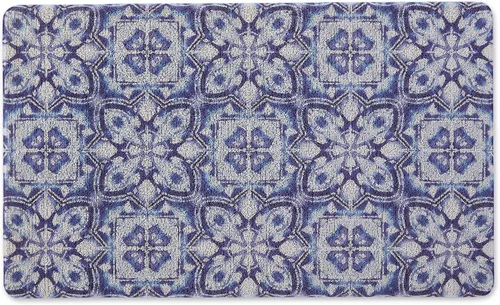 Vista 10 de DII Colección Tufted Mat Interior / exterior, respaldo de cojín de espuma de PVC, 17.75 x 59, caleidoscopio negro