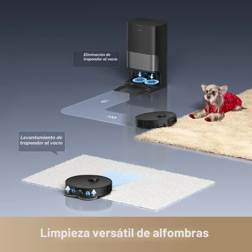 Vista 3 de DREAME L40s Ultra Robot Aspiradora y Fregona, Auto-Vaciado, Auto-Limpieza de la Fregona, Succión de 1,900 Pa, DuoBrush 100% Anti-enredos, Fregonas
