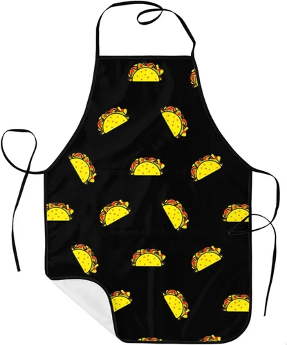 Vista 32 de Sigouyinei Delantales para mujeres con bolsillos, delantal para hombres, delantal adecuado para chefs camareros, técnicos de uñas para hornear