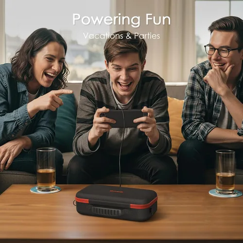 Vista 7 de VAWVVA Charging Case for Nintendo Switch 2 - Travel Carrying Bag with Built-in 20000mAh Battery, 35W Magnetic USB-C Output & Adjustable Shoulder