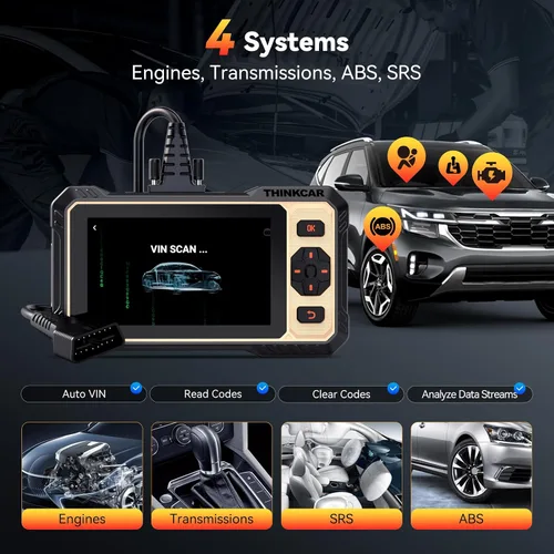 Vista 3 de THINKCAR THINKSCAN 662 Escáner OBD2, herramienta de diagnóstico para automóvil con prueba activa bidireccional, escáner para automóvil Motor ABS SRS