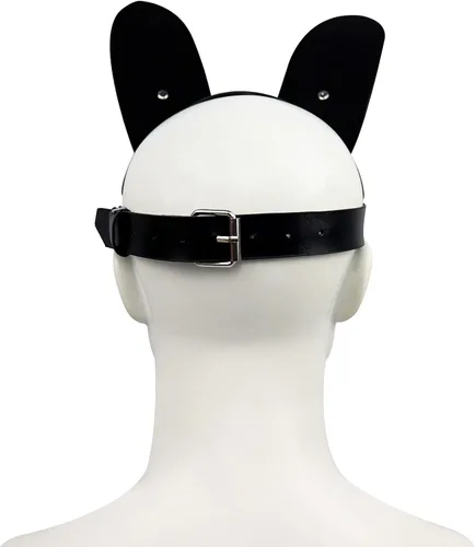 Vista 7 de Máscara de cuero para mujer, disfraz de gato de conejo, zorro, máscara de medio rostro de animal, cosplay, fiesta de Halloween, mujeres y mujeres