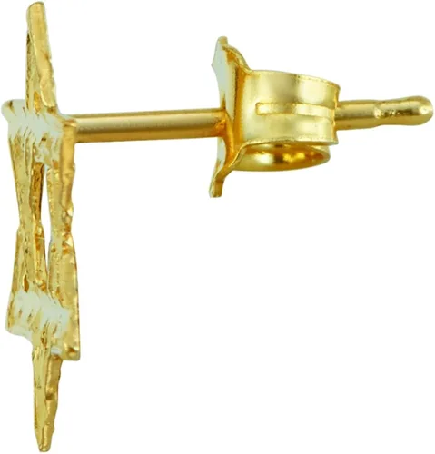 Vista 4 de Aretes con estrella de David de oro amarillo de 14 k 0394 x 0394in