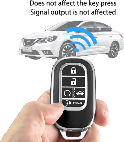 Vista 4 de Kirsnda para Honda funda para llavero, estuche con llavero, protección de TPU suave para llave/piel, 5 botones para 2022 2023 Accord Civic HR-V CR-V