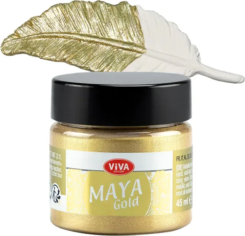 Vista 16 de Viva Decor Maya Gold (verde manzana) 1.52 onzas líquidas - Pintura acrílica metálica brillante para trabajos creativos en madera, vidrio