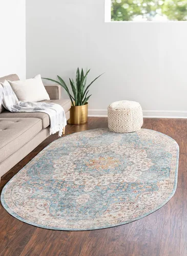 Vista 11 de Unique Loom Newport Collection - Alfombra de área con olmos (2' x 3' 11" gris/marfil)
