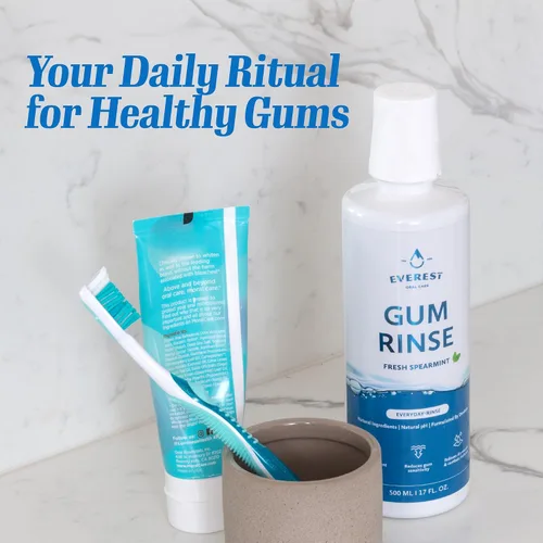 Vista 7 de Everest - Enjuague bucal natural para tratamiento de gingivitis, enjuague bucal bucal seco para adultos y adolescentes, enjuague bucal sin alcohol