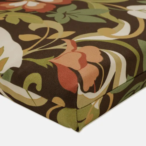 Vista 5 de Pillow Perfect Cojín floral para interiores y exteriores, con lazos y relleno de fibra de felpa, resistente a la intemperie y a la decoloración
