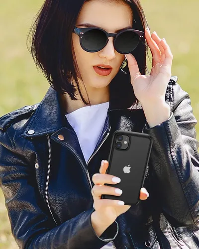 Vista 7 de Mobnano Funda transparente para iPhone 11, con protección multicolor a prueba de golpes, no amarillenta, anti arañazos, parte trasera