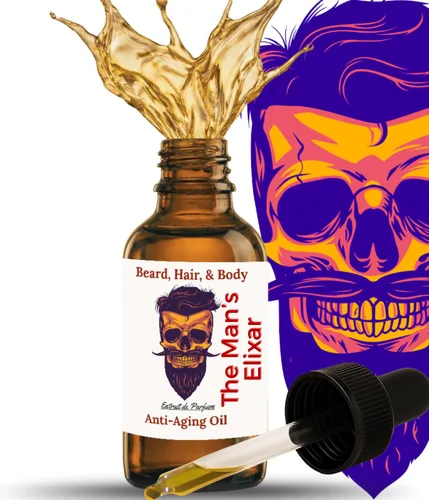 Vista 11 de Aceite de barba antienvejecimiento para hombres, aromas inspirados en el diseñador de primera calidad, 11 aceites naturales, retinol vegetal, aceite