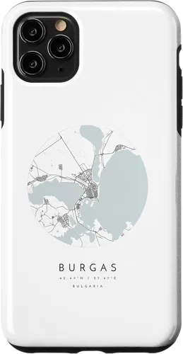 Vista 13 de Burgas Bulgaria Coordinates map - Carcasa para iPhone 16