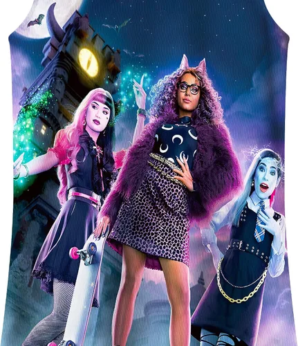 Vista 2 de DJYLBV Monster Dress For Girls Doll Toys School Casual Dress Toddler Clothes Costume Kids