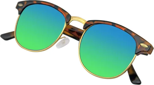 Vista 2 de Emblema EyewearGafas de sol con borde PremiumMarco para mitad Cuerno metal remaches