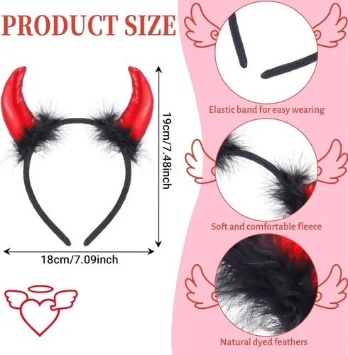 Vista 2 de 6Pcs White Angel Costume Set Feather Angel Wings Halo Headband High Tights Wand Tutu Skirt for Girls Cosplay