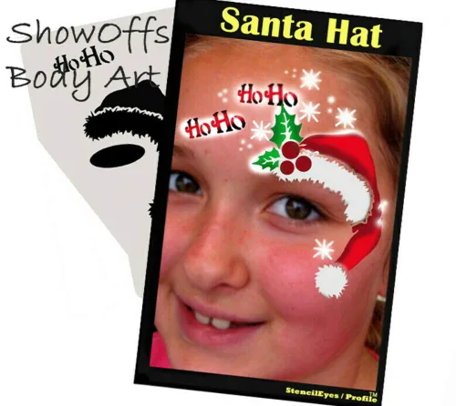 Vista 2 de Plantilla de pintura facial - StencilEyes Profile Holiday Holly