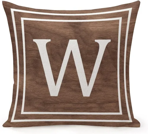 Vista 29 de Funda de almohada decorativa con diseño de letras blancas y monograma D, para sofá, dormitorio, automóvil, 16 x 16 pulgadas