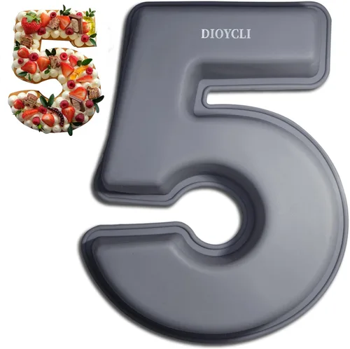 Vista 12 de Dioycli - Moldes de silicona para tartas número 0, 10 pulgadas 3D DIY Mold, Easy Release & Nonstick, BPA-free, Heat Resistant from -40°F to 446°F