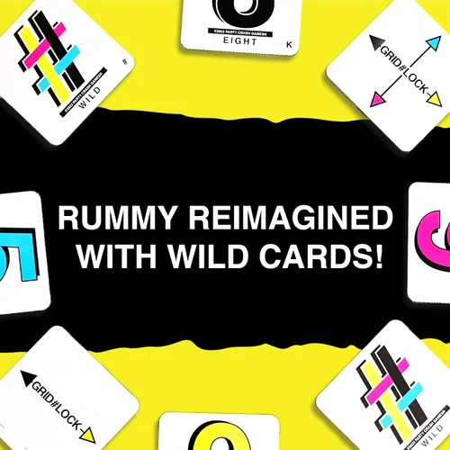 Vista 5 de Presenta: Grid#Lock - Un juego de cartas simple pero sustancial basado en Rummy; diseñado para 2-6 jugadores mayores de 8 años que son